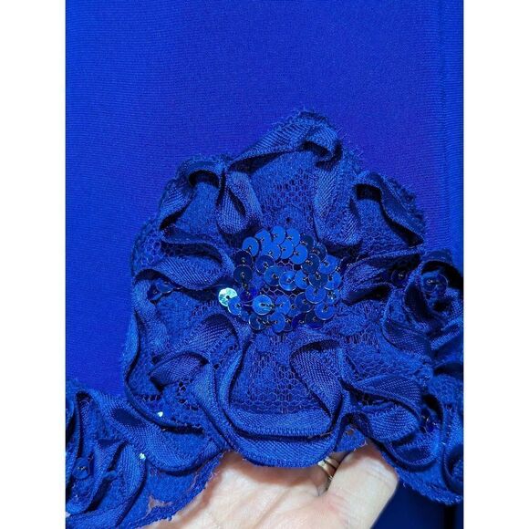 Rina di Montella Women's Rayol Blue Formal Skirt Suit Size 8 - Picture 4 of 10